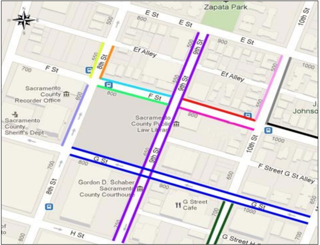parking map with colorcoding